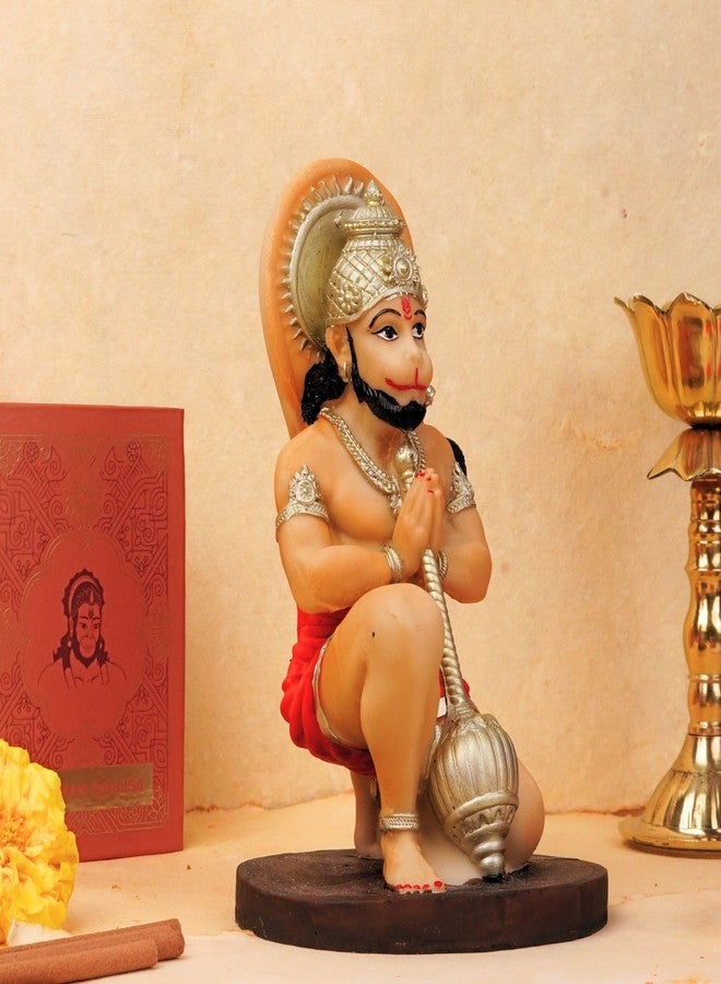 Servdharm Hanuman God Idol 6.7" | Resin Hanuman Ji Decorative Showpiece, Statue for Home Decor I God Murti for Home Temple, Pooja Rituals, and Gifting - Image 3